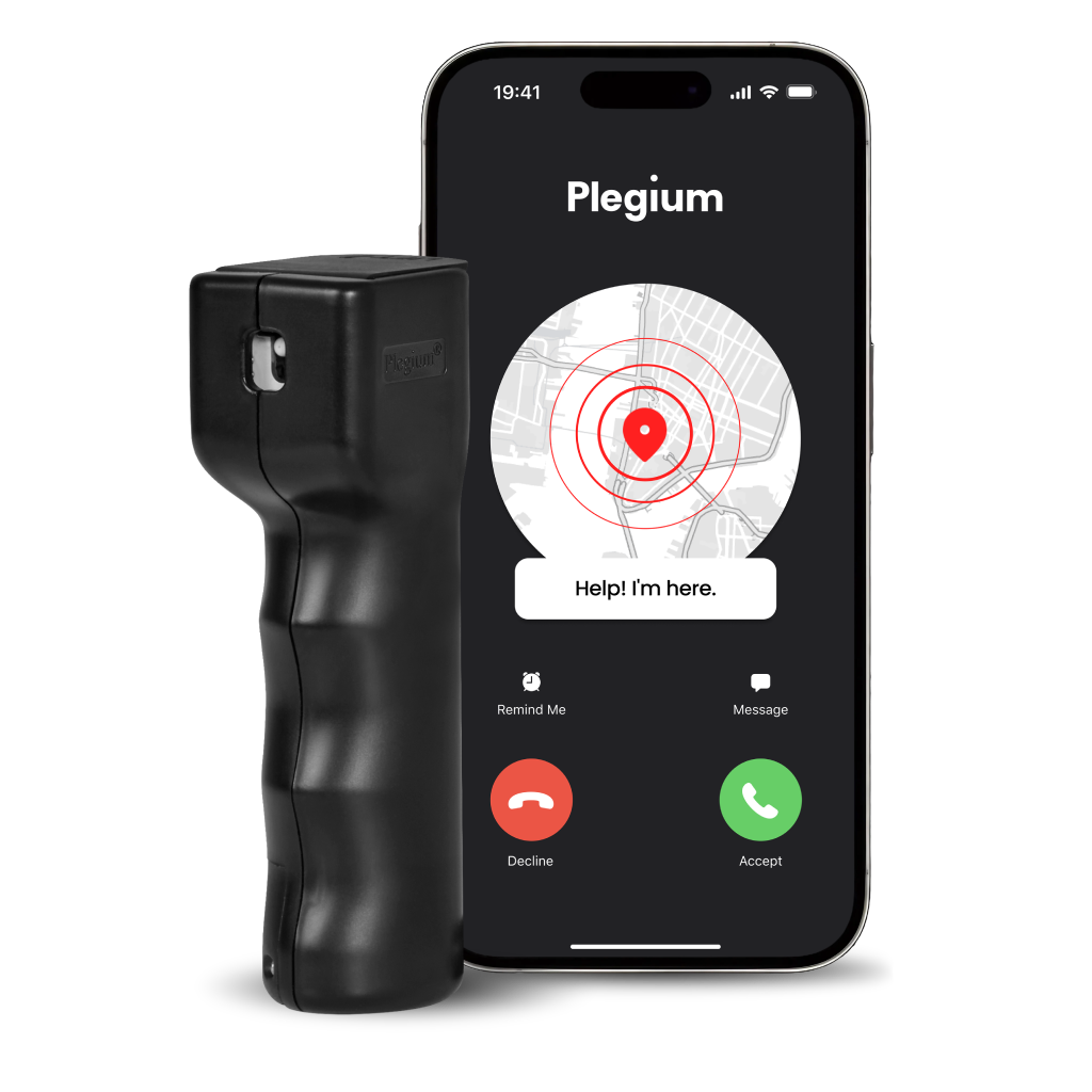 Plegium Smart Mini Pepper Spray + 1 year Plegium Premium Subscription